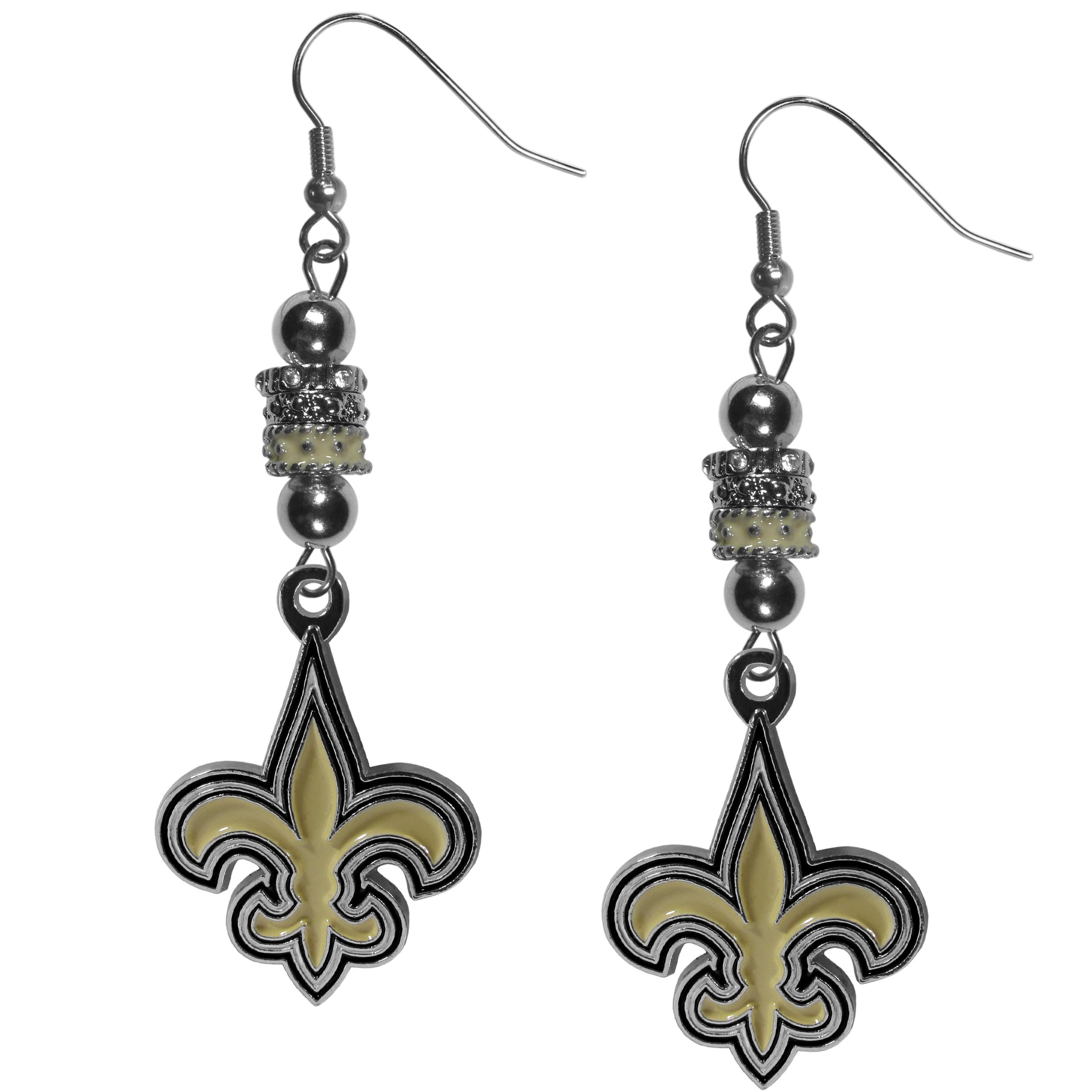 New Orleans Saints Euro Bead Earrings    