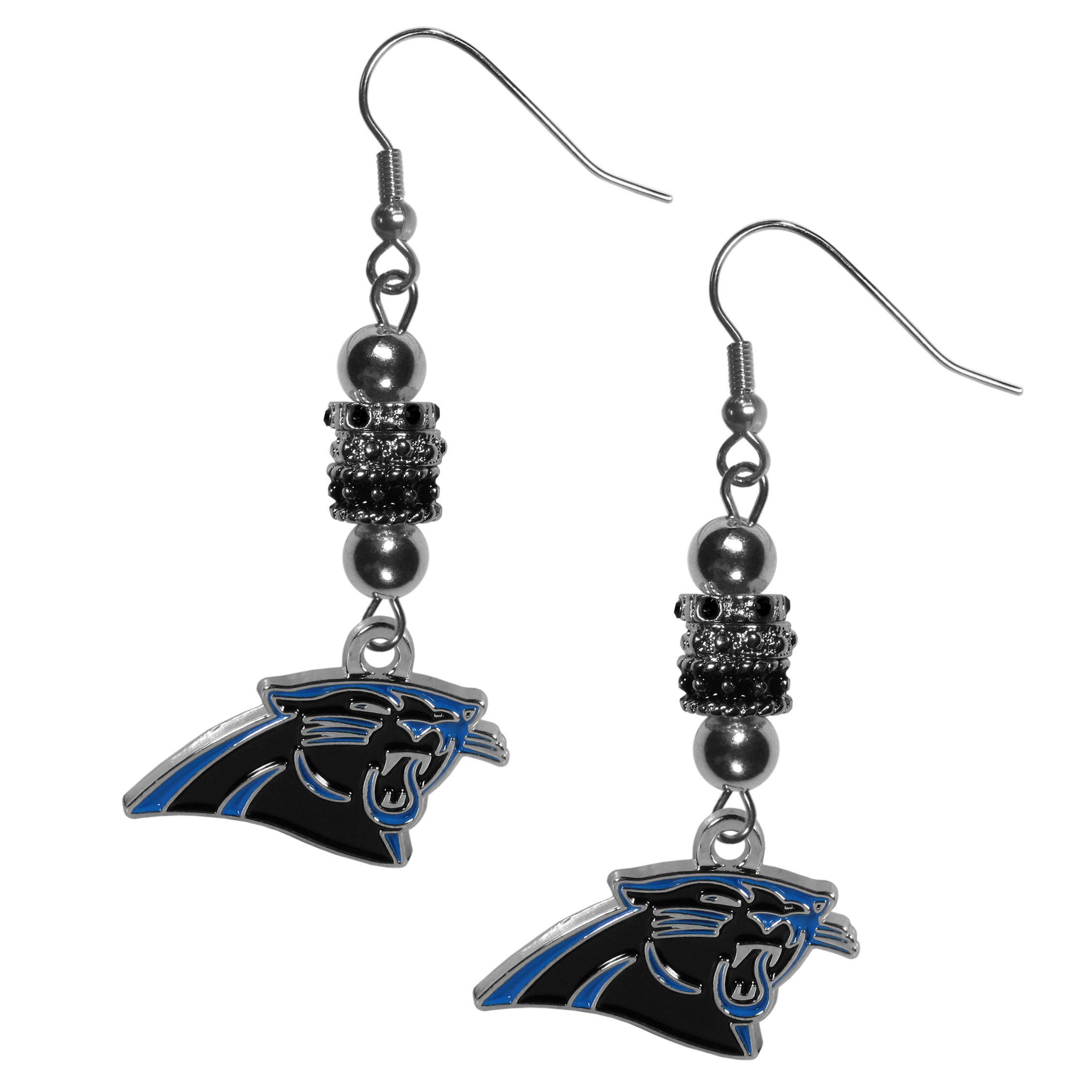 Carolina Panthers Euro Bead Earrings    