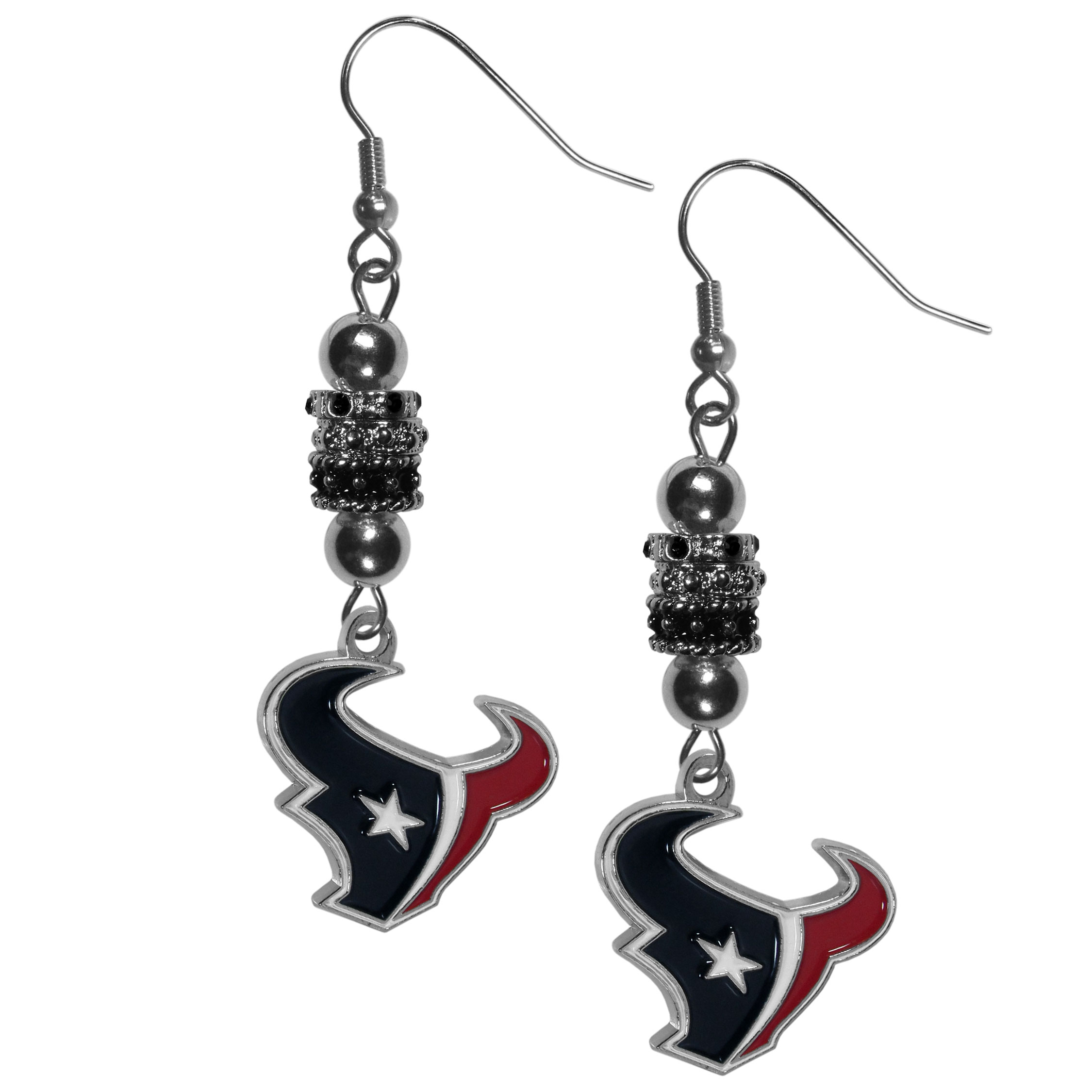 Houston Texans Euro Bead Earrings    