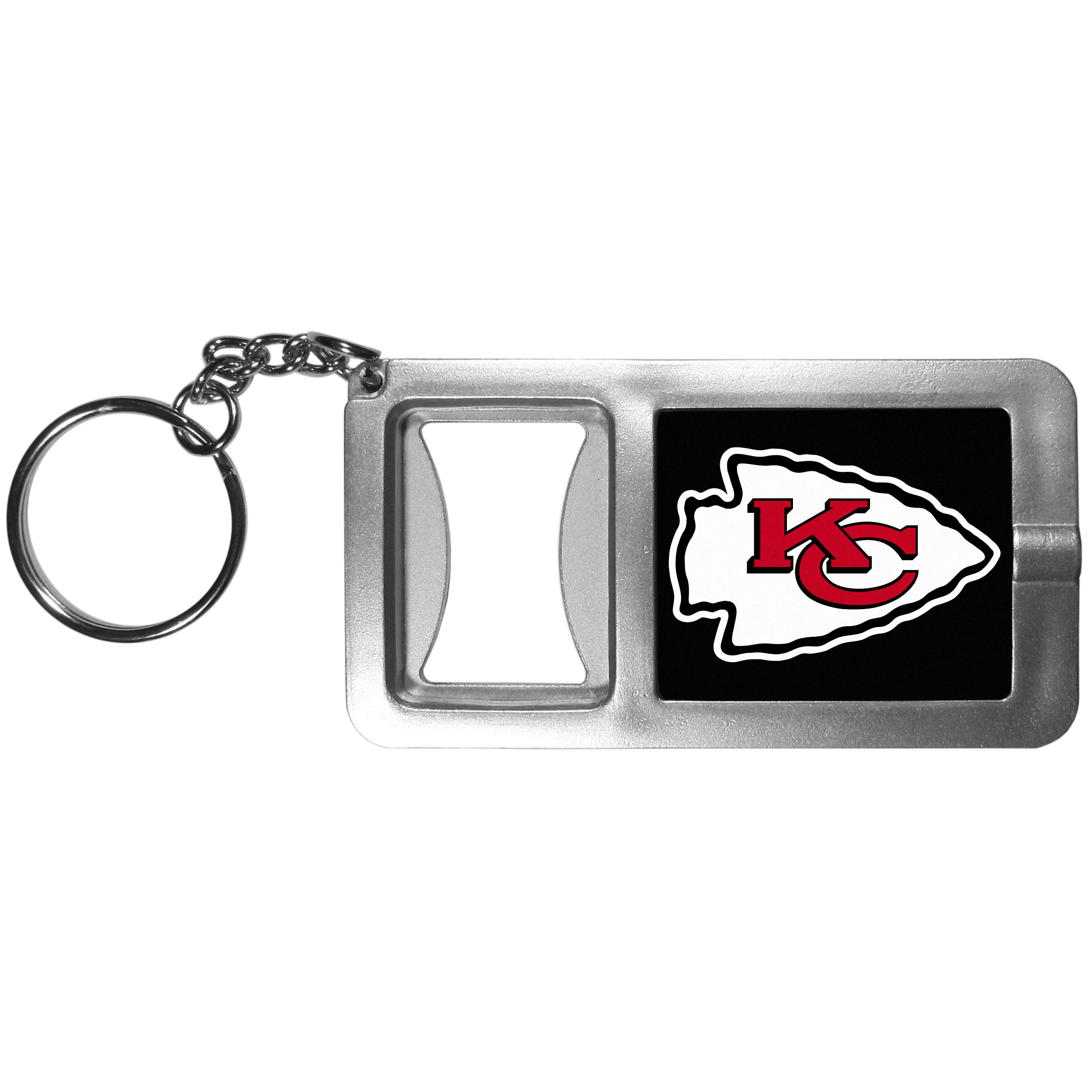 Kansas City Chiefs Flashlight Key Chain with Bottle Opener    