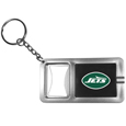 New York Jets Flashlight Key Chain with Bottle Opener