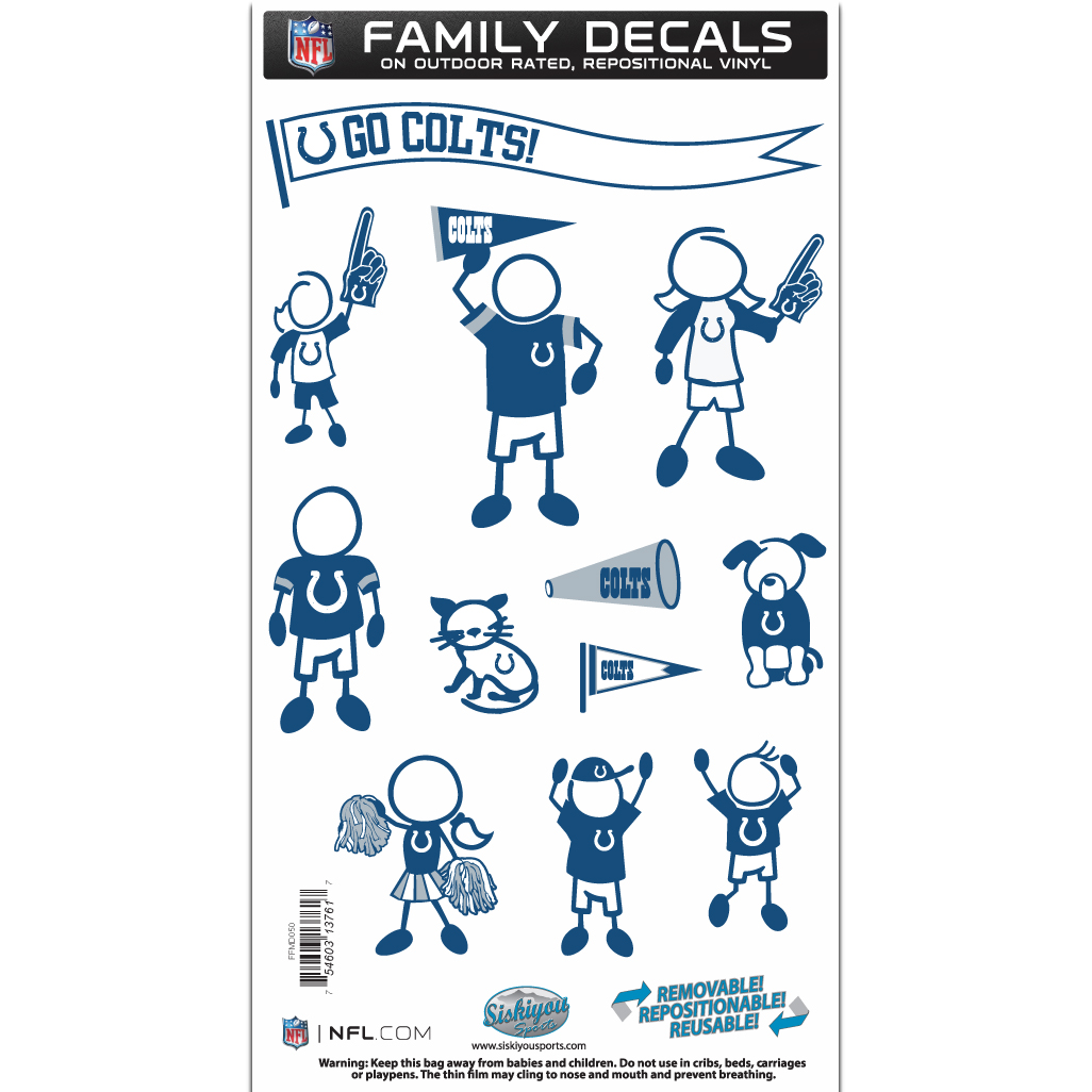 Indianapolis Colts Family Decal Set Medium    