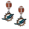 Miami Dolphins Football Stud Earrings
