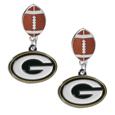 Green Bay Packers Football Stud Earrings