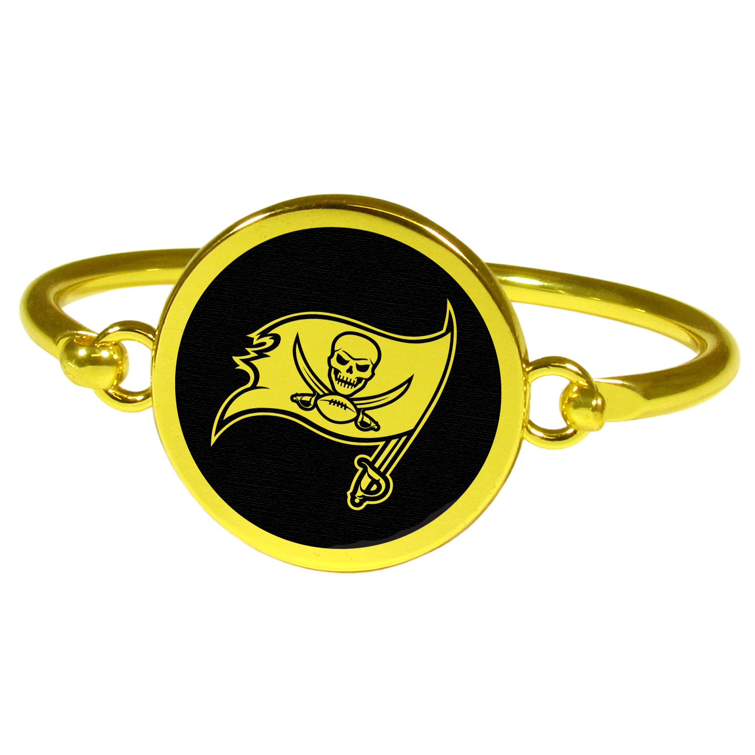 Tampa Bay Buccaneers Gold Tone Bangle Bracelet    