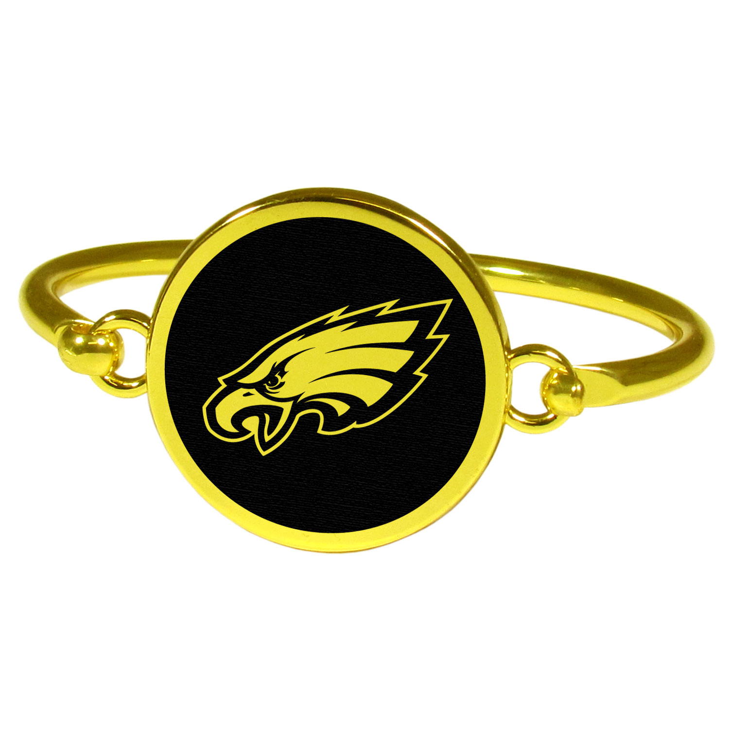 Philadelphia Eagles Gold Tone Bangle Bracelet    