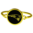 New England Patriots Gold Tone Bangle Bracelet