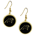 Carolina Panthers Gold Tone Earrings