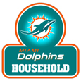 Miami Dolphins Household Auto Decal