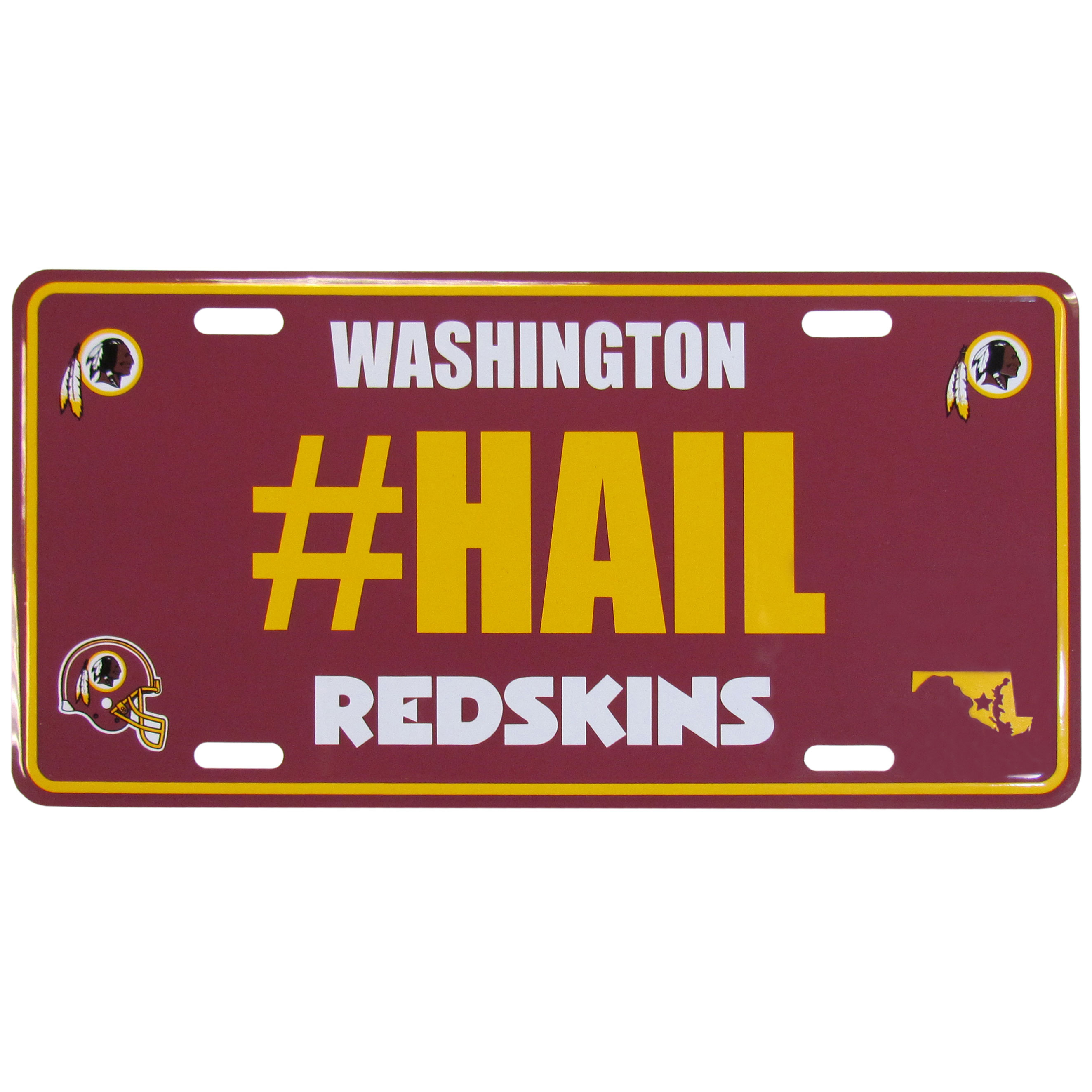 Washington Redskins Hashtag License Plate