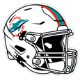 Miami Dolphins Helmet Auto Decal
