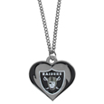Las Vegas Raiders Heart Necklace