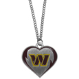 Washington Commanders Heart Necklace