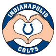 Indianapolis Colts Heart Hands Decal