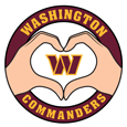 Washington Commanders Heart Hands Decal