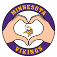 Minnesota Vikings Heart Hands Decal