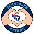 Tennessee Titans Heart Hands Decal