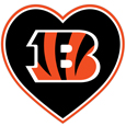 Cincinnati Bengals Heart Decal