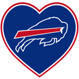Buffalo Bills Heart Decal