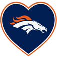 Denver Broncos Heart Decal