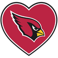 Arizona Cardinals Heart Decal