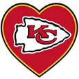 Kansas City Chiefs Heart Decal