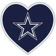 Dallas Cowboys Heart Decal