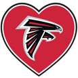 Atlanta Falcons Heart Decal