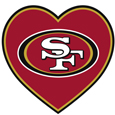 San Francisco 49ers Heart Decal