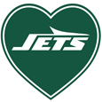 New York Jets Heart Decal