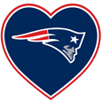New England Patriots Heart Decal