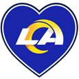 Los Angeles Rams Heart Decal