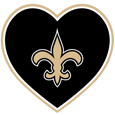 New Orleans Saints Heart Decal