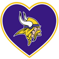 Minnesota Vikings Heart Decal