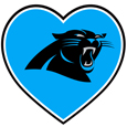 Carolina Panthers Heart Decal