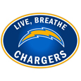 Los Angeles Chargers Live-Breath Auto Decal