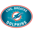 Miami Dolphins Live-Breath Auto Decal