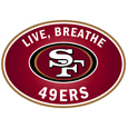 San Francisco 49ers Live-Breath Auto Decal