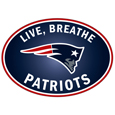 New England Patriots Live-Breath Auto Decal