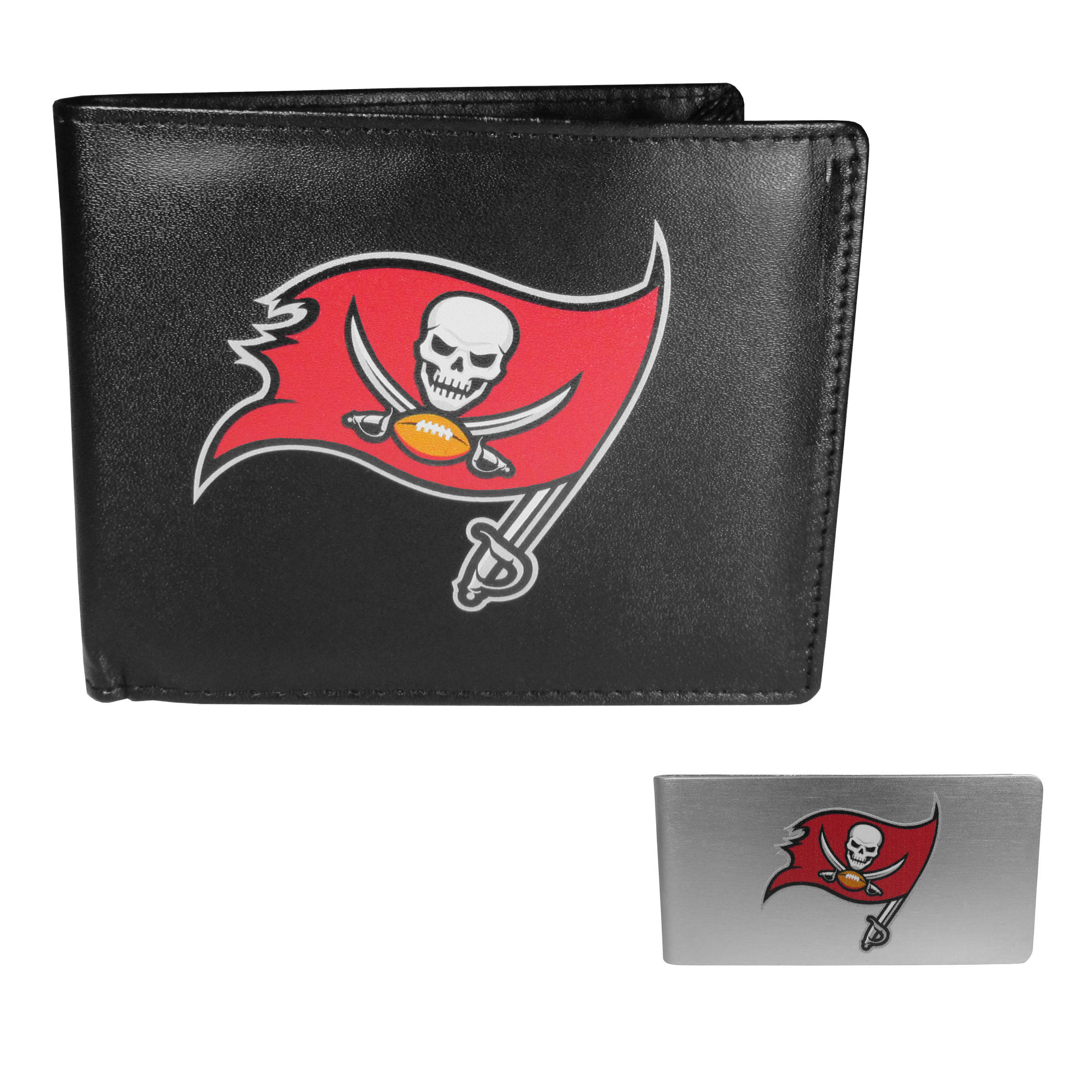 Tampa Bay Buccaneers Leather Bi-fold Wallet & Money Clip    