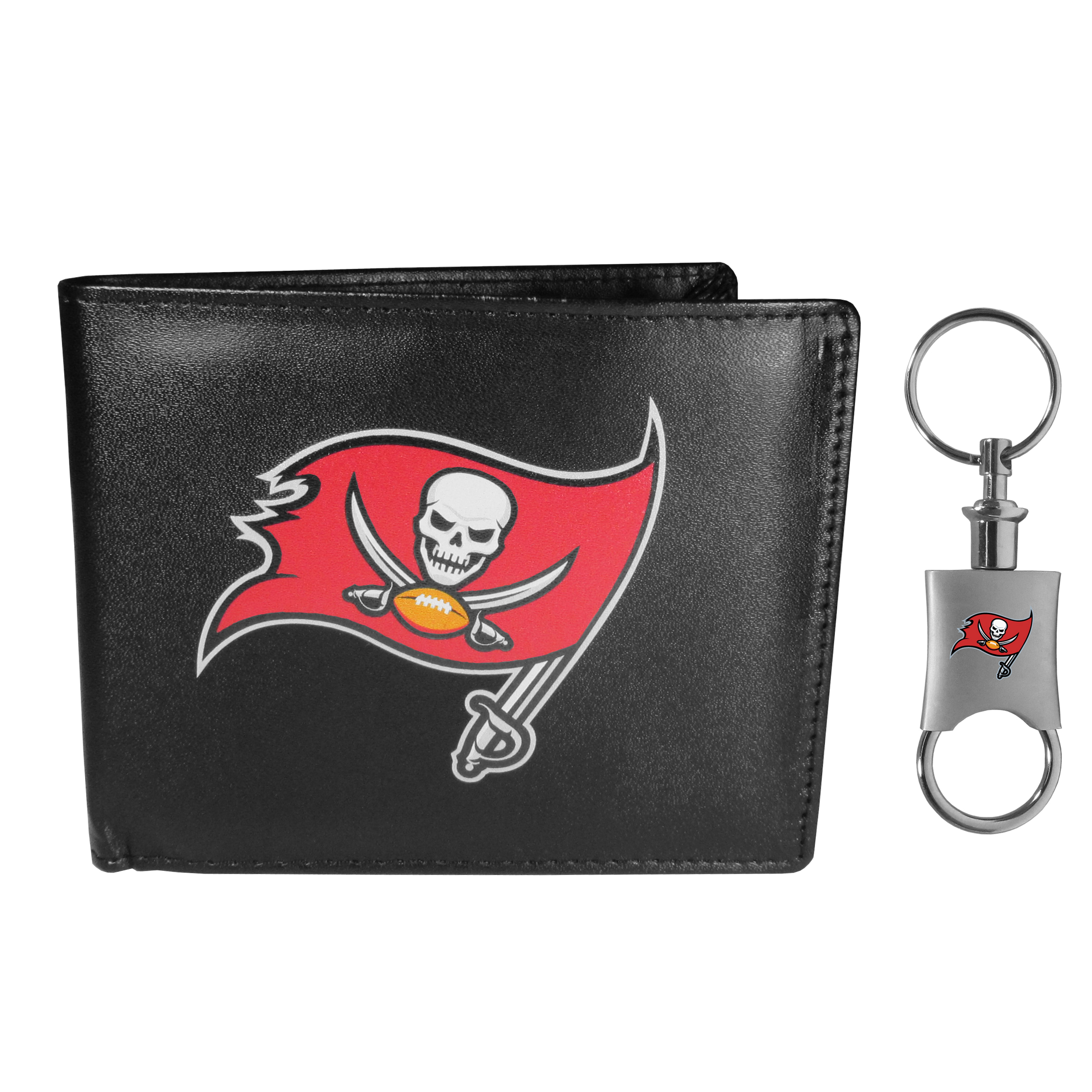 Tampa Bay Buccaneers Leather Bi-fold Wallet & Valet Key Chain    