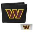 Washington Commanders Leather Bi-fold Wallet & Money Clip