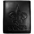 New Orleans Saints Embossed Leather Tri-fold Wallet