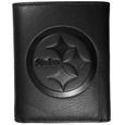 Pittsburgh Steelers Embossed Leather Tri-fold Wallet