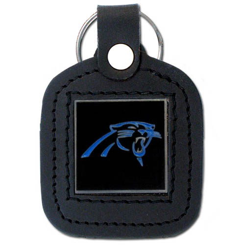 Carolina Panthers Square Leatherette Key Chain    