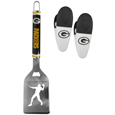 Green Bay Packers Steel Logo Spatula w/Chip Clips