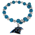 Carolina Panthers Bead Memory Wire Bracelet