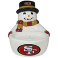 San Francisco 49ers Snowman Candle