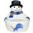 Detroit Lions Snowman Candle