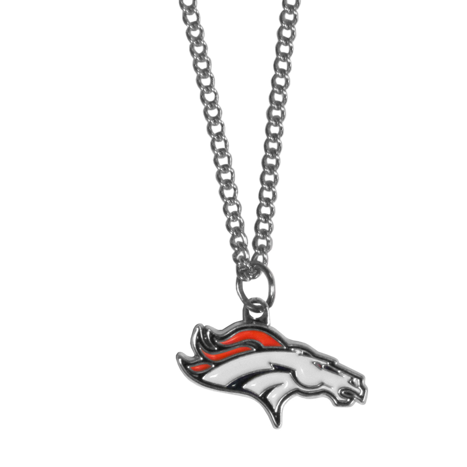 Denver Broncos Chain Necklace with Small Charm    